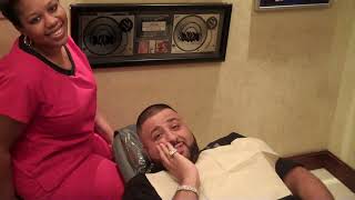 Behind The Scenes Tooth Ache Relief With DJ Khaled Dentist Dr Catrise Austin At We The Best Studios [upl. by Otxis]