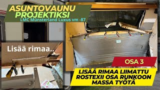 Asuntovaunu korjaus 3 Rimojen laittoa rostexia ja massahommaa [upl. by Himelman]