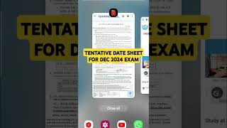 Ignou Tentative Date Sheet Dec 2024 Exam shorts ignou exam news [upl. by Finella]