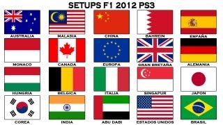 F1 2012  All Setups  Todos los Reglajes 7ª Temporada Campeonatos CGC [upl. by Attenat589]