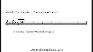 Melodic Dictation 41  Chromatic Advanced [upl. by Lou620]