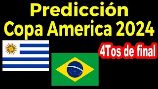 PREDICCION COPA AMERICA 2024 PARTIDO DEL SABADO 6 DE JULIO URUGUAY vs BRASIL [upl. by Klenk]