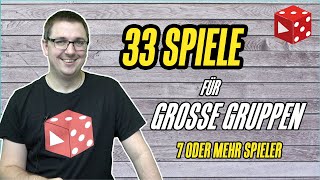 33 Spiele für große Gruppen 7 oder mehr Spieler  Strategie  Party  Deduktion [upl. by Blossom]