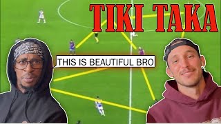 AMERICANS REACT TO TIKI TAKA  ITS LIKE THE TRIANGLE OFFENSE  WOODROW REACTS X DLS [upl. by Enytsirk955]