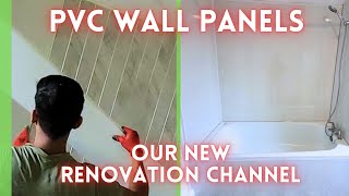 Bathroom wall panel install video  Bathroom video before and after Best way to install pvc panel [upl. by Cantone]