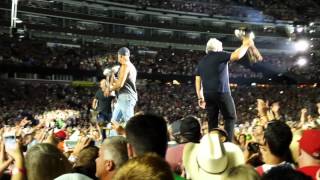 Kenny Chesney with Robert Kraft Jonathan Kraft  Super Bowl Trophies [upl. by Aitnom]