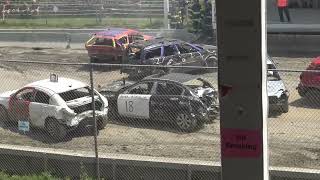 2024 Boonville Fair Afternoon Demo Derby Heat 2 Compacts [upl. by Ymarej843]