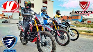 Veloci Xeverus Pro XR 300 vs Vento Cross Max 250 Pro vs Italika DM250X¡Llegó la Hora🤯 [upl. by Chick301]