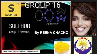 Class 12 P block Elements Part 5 Group 16 elementSulphur by Reena Chacko [upl. by Hermine139]