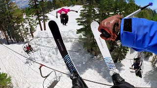 Skiers Jump OVER A Chairlift Best Party Lap Ever [upl. by Sanjiv]