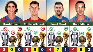 Comparison Best Players How Many World Cup Ballon DOr amp Champions League They Won [upl. by Quinta]