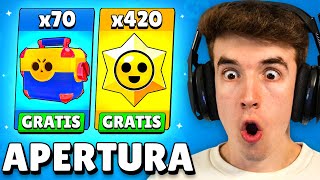 ABRO 70 MEGACAJAS GRATIS Y 420 DROPS GRATIS en BRAWL STARS [upl. by Nylorac]