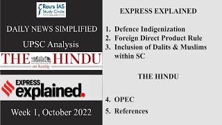 THE HINDU 09 OCTOBER amp IE EXPLAINED 29 October – UPSC IAS – DNS [upl. by Noami]