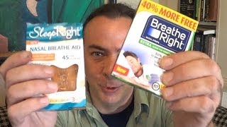 Nasal Strip Review Breathe Right vs Sleep Right EpicReviewGuys [upl. by Hayne]