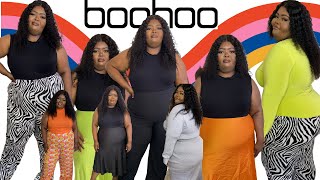 BOOHOO PLUS SIZE TRYON HAUL  🍁 FALL FRIENDLY PIECES  JANE KIMANI [upl. by Hselin]