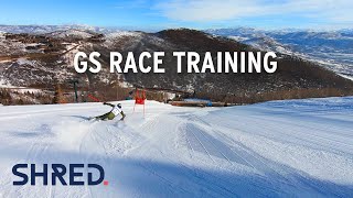 Ted Ligety Giant Slalom GS Perfect Turns  Skiing Follow Cam 2020 [upl. by Ynahpets]