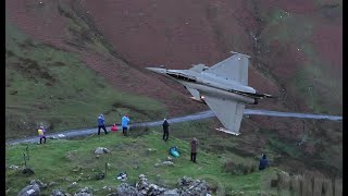 MACHLOOP RAF Typhoon leads FAF Rafale LOW LEVEL through the Mach Loop amp A400m Chinook Texans [upl. by Caprice]