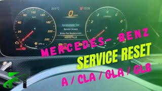 MERCEDES ACLASS l SERVICE RESET l ASSYST PLUS l GLA CLA GLB A [upl. by Delora]