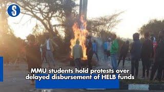 MMU students hold protests over delayed disbursement of HELB funds [upl. by Latini]