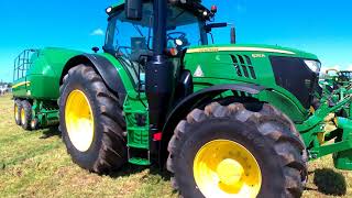 2018 John Deere 6215R Tractor With Large Square Baler [upl. by Filippa]