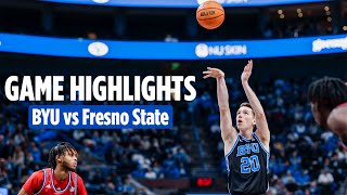 BYU Basketball vs Fresno State  Game Highlights 2023 [upl. by Drwde829]