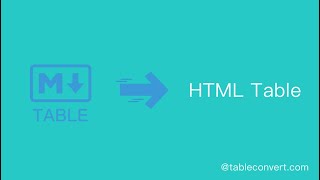 How to Convert Markdown table to HTML table online [upl. by Anjali]