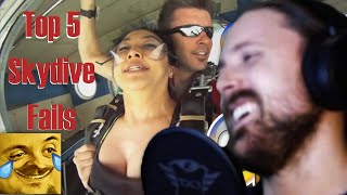 Forsen Reacts to TOP 5 SKYDIVE FAILS CAUGHT ON CAMERA [upl. by Adim615]