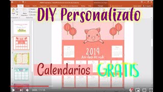 ✨💁‍♀️ GRATIS Calendarios 2019 \ 💖 DIY Calendario personalizado para regalar 👏💖 [upl. by Glantz]