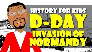 World War II Invasion of Normandy DDay History for Kids Cartoon [upl. by Htebarual]