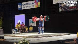 Benjamin Hennequin 202kg à lépaulé jeté aux championnats de France 2017 [upl. by Salokin985]