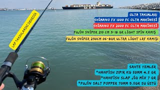 Hanfish Sahte Yemler  Shimano FX 10002000 FC  Fujin Sniper 210 cm 318 gr amp 230 CM 068gr [upl. by Adnohsat]