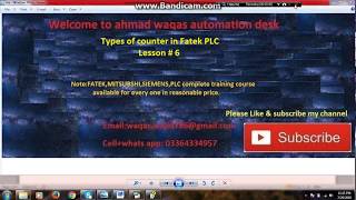 HOW TO USE FATEK PLC COUNTERS COUNTERS INFATEKplccounters [upl. by Aisor]