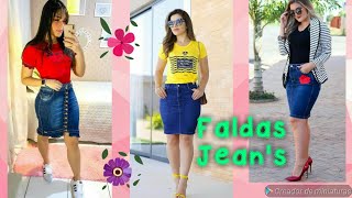 Moda para cristianas Faldas Jeans de moda  Tendencia de moda 2024  Saias jeans [upl. by Gustafson367]