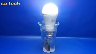 Free energy light bulbs Amazing with salt water amp magnets  Experiment at home [upl. by Inobe51]