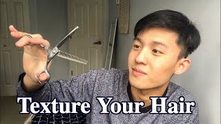 How To Thin Your Hair With Thinning Shears  Mens Hair Care [upl. by Orit]