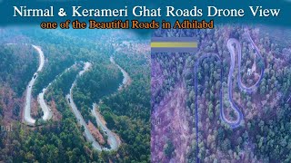 Kerameri Ghat roads and Nirmal Ghat roads Drone View  sirishachowdary [upl. by Cliff]