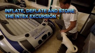 Inflating Deflating and Storing the Intex Excursion [upl. by Argile]