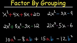 Factor By Grouping Polynomials  4 Terms Trinomials  3 Terms Algebra 2 [upl. by Stephen]