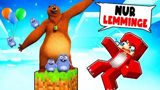 24 STUNDEN mit GRIZZY und die LEMMINGE auf ONE BLOCK in MINECRAFT [upl. by Lrak]