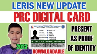 NEW PRC DIGITAL CARD  LERIS NEW FEATURE UPDATE 2023 [upl. by Bell]