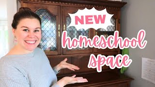 NEW HOMESCHOOL SPACE HOMESCHOOL ROOM TOUR  DINING ROOM HOMESCHOOL SETUP [upl. by Colly]