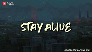 JUNGKOOK ▪ STAY ALIVE PROD SUGA  INDO LIRIK [upl. by Anelra]