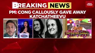 PM Modi Confronts Congress over Kachchatheevu Island Controversy  India Today News [upl. by Nuahsak]