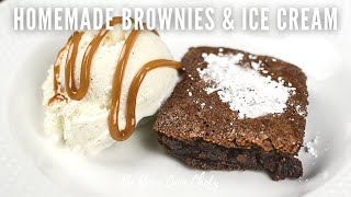 No oven Sizzling Brownie with Icecream Sizzling brownie without sizzling plateEggless brownie [upl. by Hanley]