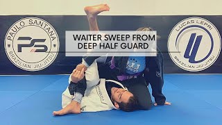 Bjj waiter sweep from deep half guard [upl. by Ahras]