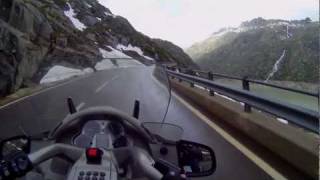 BMW K1200LT on the Grimsel Pas Switzerland [upl. by Airbmak]