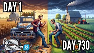 I Spent 2 Years Building A Farm From Scratch 0 And A truck  Farming Simulator 22 [upl. by Enneles]