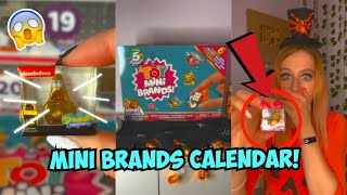 ASMR Opening a GIANT Mystery Toy Mini Brands Christmas Advent Calendar 2021😱🎃GOLDEN RARES🤯✨ [upl. by Atiloj]