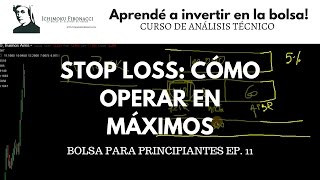 Ep 11 Bolsa para principiantes Trailing Stops  ¿Dónde poner stops en máximos [upl. by Ahsikal]