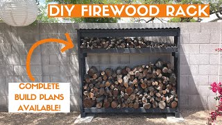 DIY Outdoor Firewood Rack [upl. by Nairrot]